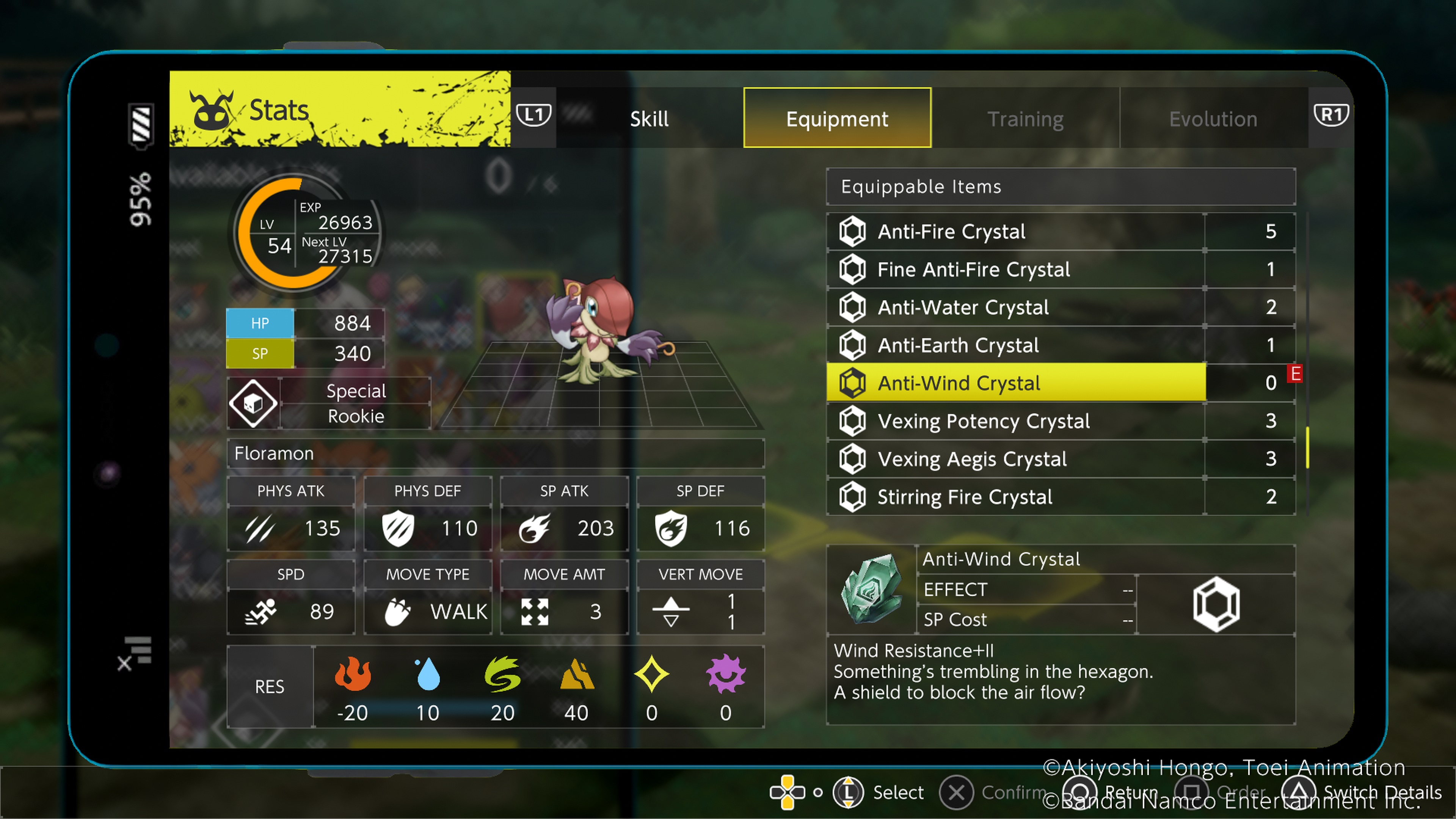 Digimon Survive ALL DIGIMON status skill description