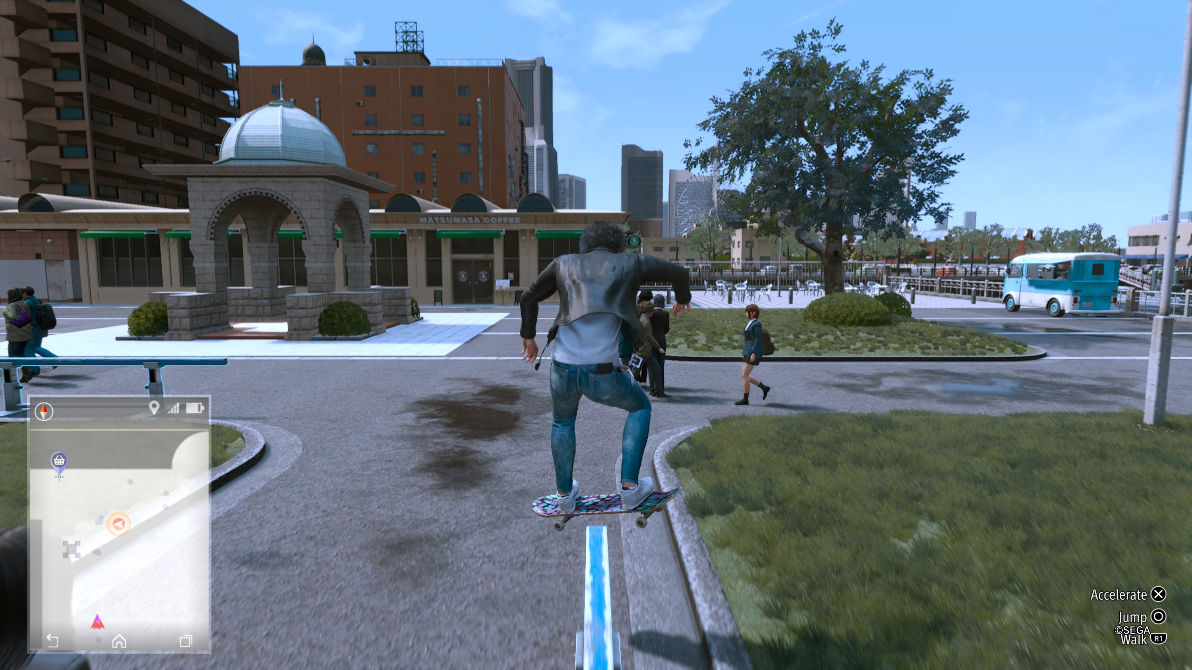 Doubling up as a means of getting around and being one of the club, the skateboard offers some levity to the main storyline