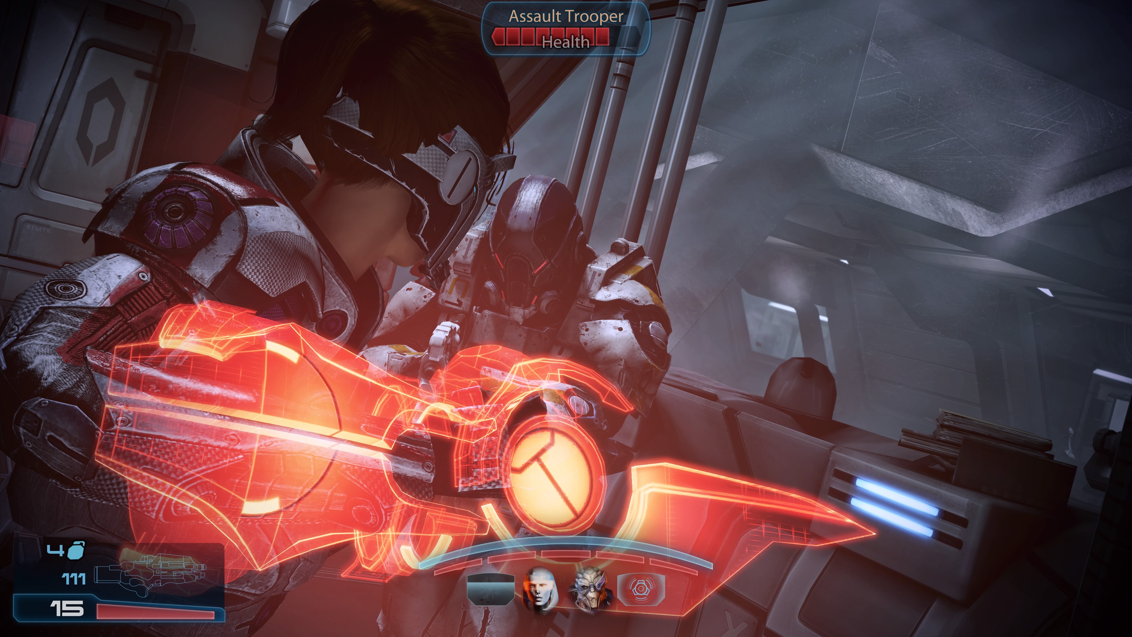 Shepard gets in close with their omni-blade
