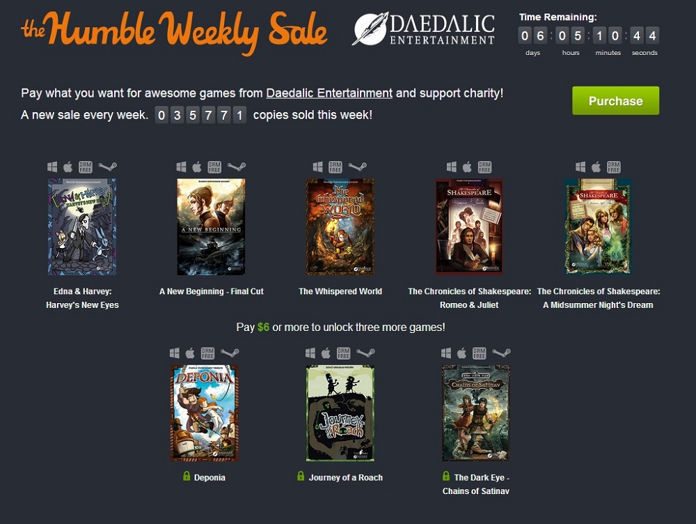 Daedalic Humble Bundle