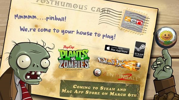 They're coming... PvZ crawls to Pinball FX2